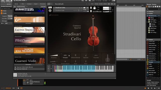 Cremona Quartet by Native Instruments - Stradivari Cello смотреть онлайн