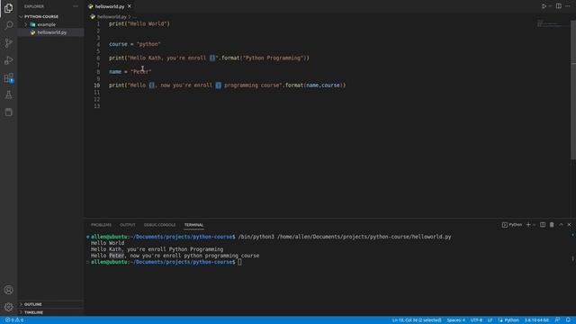 Python Tutorial | F-String Python programming language смотреть онлайн