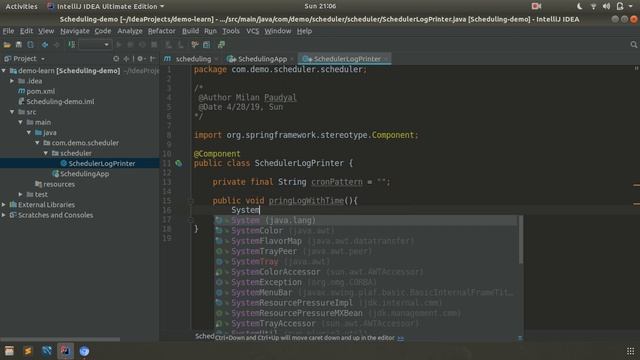 Scheduling demo with spring boot смотреть онлайн
