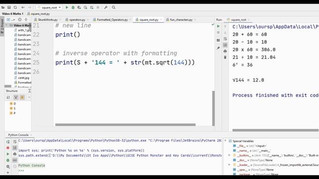 Monster Video 6: Operators, UNICODE equivalents, and The Math Module Part 1 (High Definition) смотреть онлайн