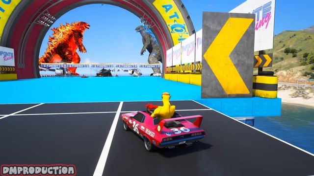 SPIDERMAN Found Biggest GODZILLA Challenge | Superheroes Racing Challenge Competitive #341 смотреть онлайн