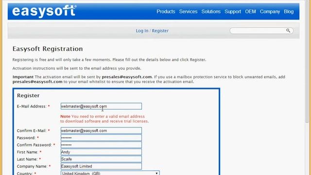 Easysoft Limited: Registering for a FREE account смотреть онлайн