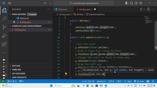 java programming to create Emoji.#awt #java #begginers смотреть онлайн