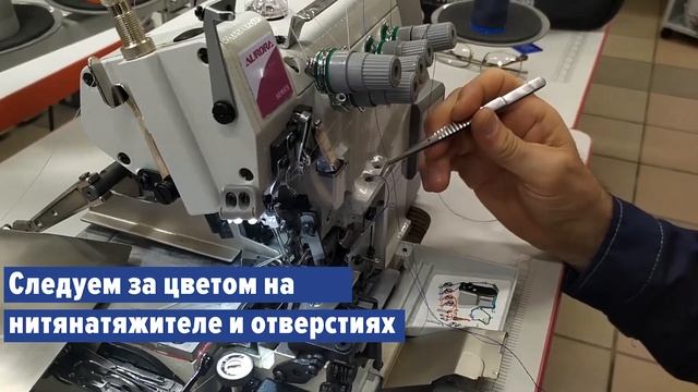 Как заправить 6 ниточный оверлок? Показываем заправку оверлока Aurora A-800D-6 смотреть онлайн