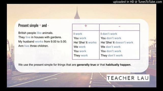 3A 2.4 Grammar: present simple + and - смотреть онлайн