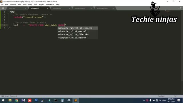 PHP7 MySQL8 Tutorial For Beginners | Delete Data from MySQL8 | PHP7 DB Connection & Data Deletion смотреть онлайн