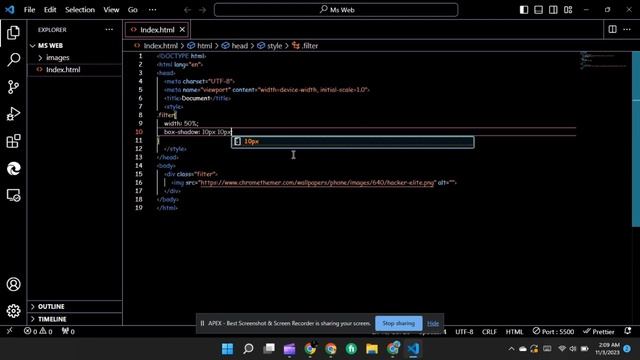 HOW TO ADD IMAGE SHADOW OR BOX IN CSS | CRAZYCODE614 смотреть онлайн