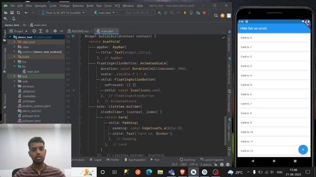 Hide/Show FAB on scroll of listview смотреть онлайн