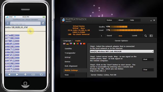 Satellite finder + Mobile phone or iPhone смотреть онлайн