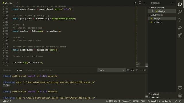 Advent of Code 2022 Day 1 | Functional JavaScript смотреть онлайн