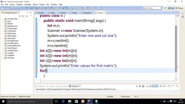 Matrix Addition Program in JAVA,#72 смотреть онлайн