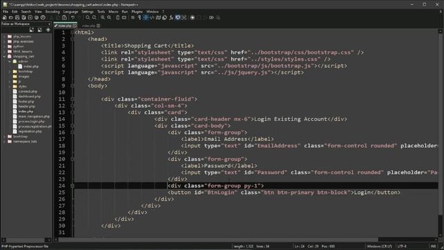 PART 8 | CREATING THE ADMIN LOGIN PAGE | PHP SHOPPING CART TUTORIALS смотреть онлайн