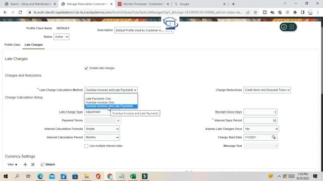 Oracle Fusion Finance Training | How to process late charge for AR Invoice in Oracle fusion R13 смотреть онлайн