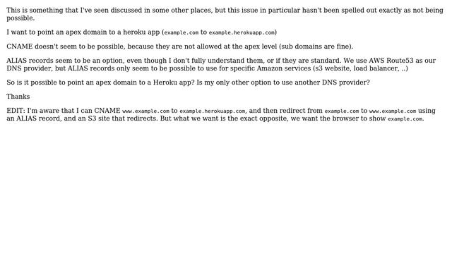 Using Route53 to point apex/root domain to Heroku application смотреть онлайн