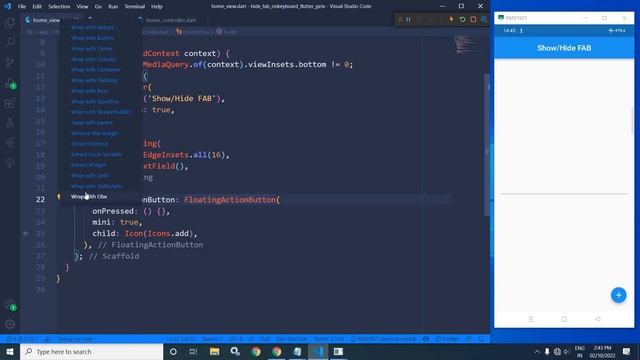 Show/Hide Floating Action Button with Keyboard in Flutter || Flutter || GetX смотреть онлайн