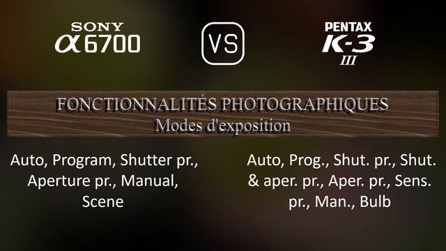 Sony A6700 vs. Pentax K-3 Mark III: Une Comparaison de Caractéristiques смотреть онлайн