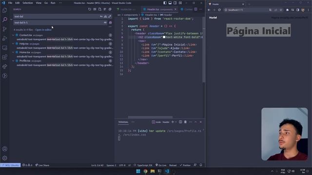 Header Funcional com Highlight usando React Router DOM e Tailwind CSS смотреть онлайн