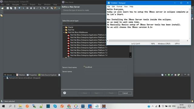 how to add (setup) jboss server in eclipse смотреть онлайн