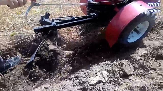Вспашка мотоблоком Forte 10 л.с. Вторая попытка. Первая часть смотреть онлайн