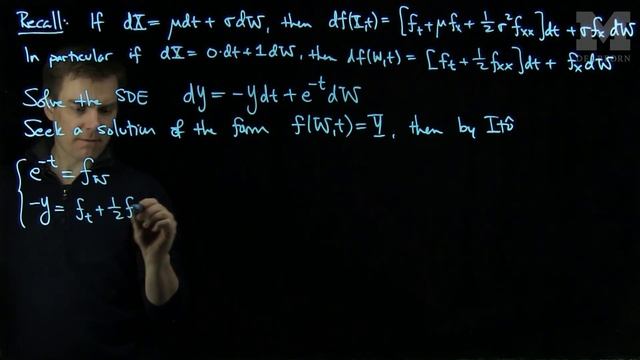 Solving an SDE with Ito's Formula смотреть онлайн