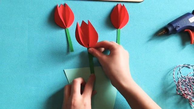 ТЮЛЬПАНЫ в ГОРШКЕ.ОТКРЫТКА ПОДАРОК МАМЕ на 8 МАРТА Своими руками.Цветы из Бумаги Как сделать.Эмилия смотреть онлайн