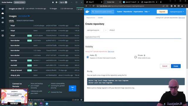[Kurs Dockera] Czym jest DockerHub i jak na niego wysyłać obrazy? #12 смотреть онлайн