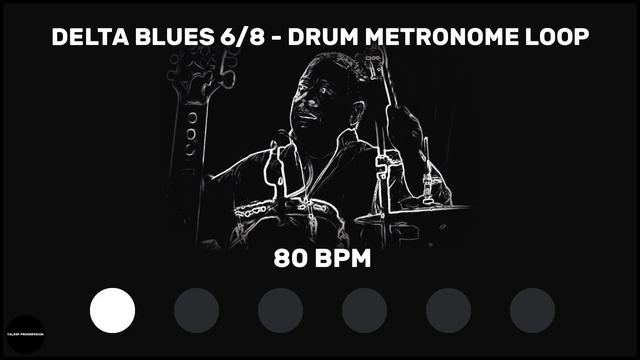Delta Blues 6/8 | Drum Metronome Loop | 80 BPM смотреть онлайн