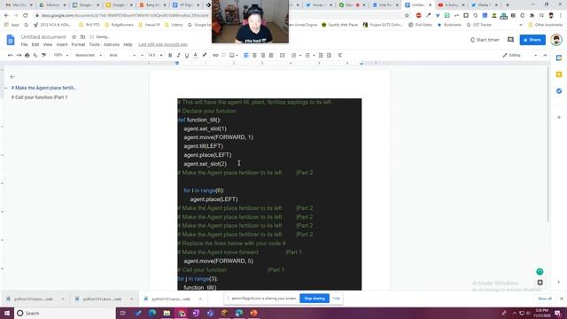 Minecraft EE- Python Walkthrough, Lesson 8- Functions, Activity 1, Code Explained смотреть онлайн