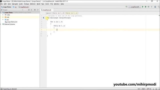 #65 Kotlin Tutorial | 2. For loop Patterns Program смотреть онлайн