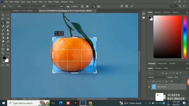 Computer and graphics|| Crop tool || Adobe Photoshop Tutorial смотреть онлайн