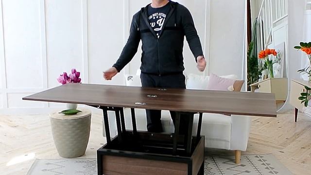 Журнальный стол-трансформер в стиле лофт. смотреть онлайн