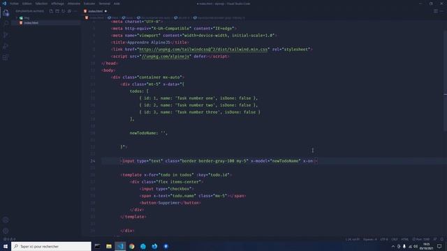 Apprendre AlpineJS - Créer une TODO смотреть онлайн