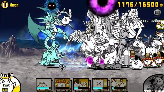 Battle Cats How to beat Chapter 3 Into The Future Moon (No ubers or Crazed Units or Macho Legs) смотреть онлайн