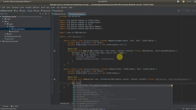 Hadoop Map Reduce Word Count Example смотреть онлайн