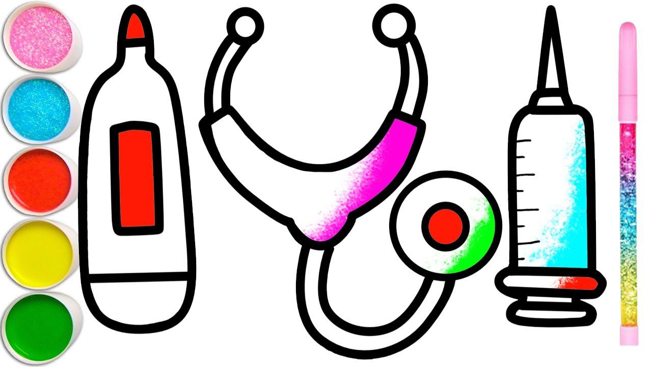 Как нарисовать медицинские инструменты. смотреть онлайн