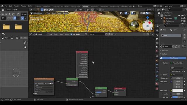 How to make an AUTUMN TREE with FALLING LEAVES in Blender смотреть онлайн