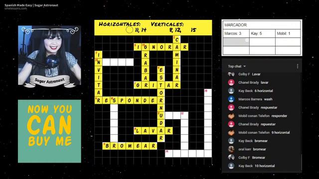 Learn Spanish: VERB EDITION, Let's do a Crossword Puzzle in 100% Spanish. смотреть онлайн
