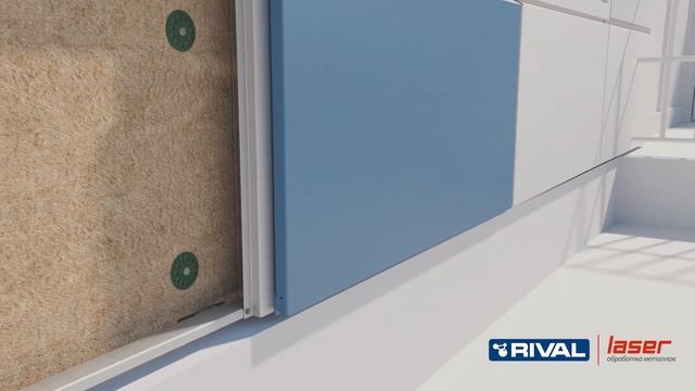 Фасадные металлокассеты Rival Decor закрытого типа. смотреть онлайн