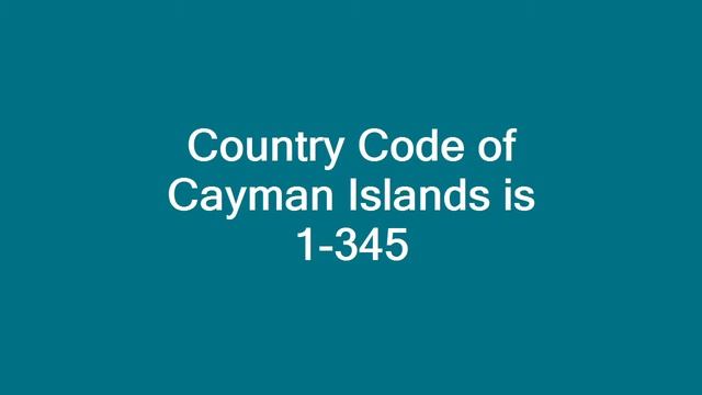 Country Code of Cayman Islands is 1 345 смотреть онлайн