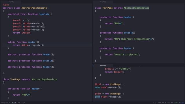 PHP - abstract 3 (사례:템플릿 메소드 패턴 설명) смотреть онлайн