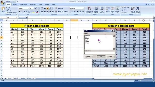 How to use Go To Function in MS Excel 2007 in Hindi Part 48 смотреть онлайн