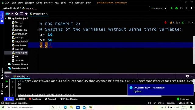 Swapping of Two Numbers in Python || Part-24 || Python Tutorial For Beginners смотреть онлайн