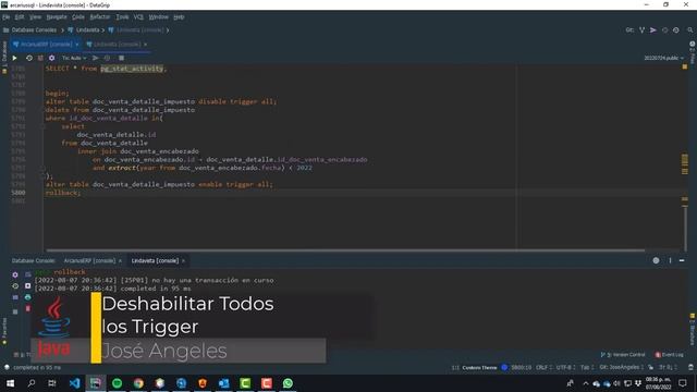 PostgreSQL Avanzado deshabilitar todos los triggers смотреть онлайн