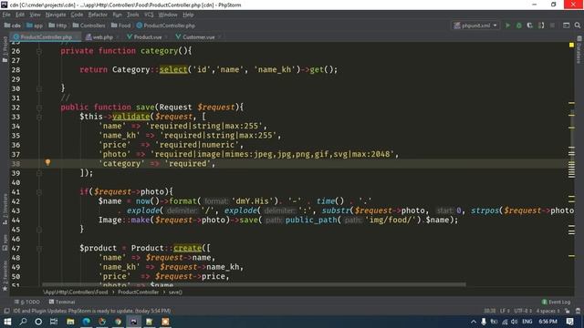 16.Laravel & Vue POS Khmer ហាងលក់នំបញ្ចុក - Validation смотреть онлайн