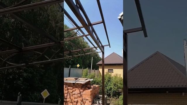 изготовление навеса под монгальную зону. г Уфа с Нагаево.