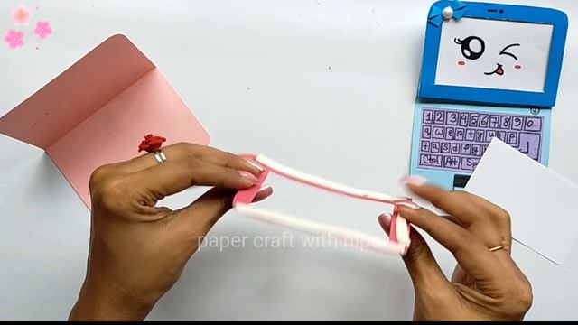 How to make cute paper laptop/DIY Miniature laptop /Origami laptop /Paper crafts/Origami paper craf смотреть онлайн