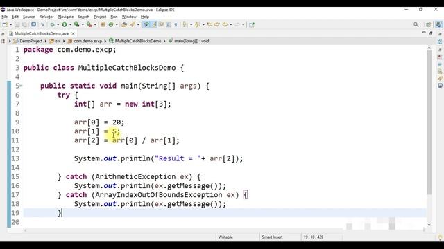 How to use Multiple Catch Blocks in Java | Class#90 смотреть онлайн