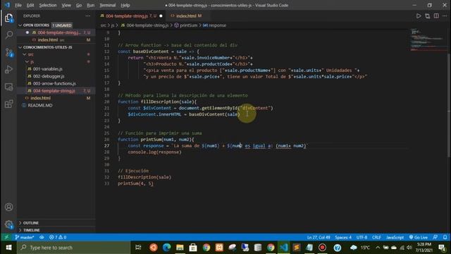 04. Template Strings Javascript | conocimientos útiles en Javascript смотреть онлайн
