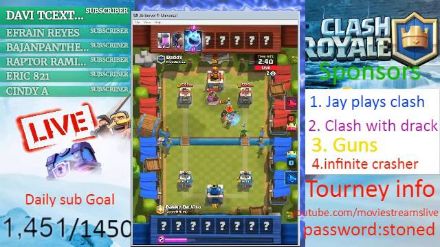 *Live* Free Clash Royale tourney subcribe for password!!! Collabe with legendary stoned gamer!!!!! смотреть онлайн