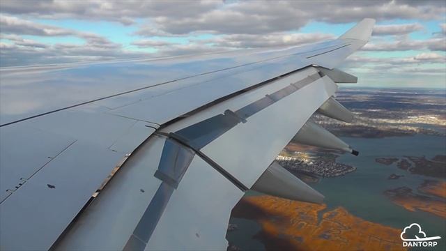Lufthansa A340-600 Breathtaking Scenic Arrival into New York JFK! смотреть онлайн